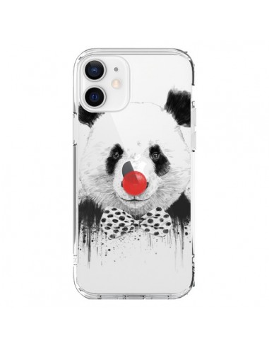 Coque iPhone 12 et 12 Pro Clown Panda Transparente - Balazs Solti
