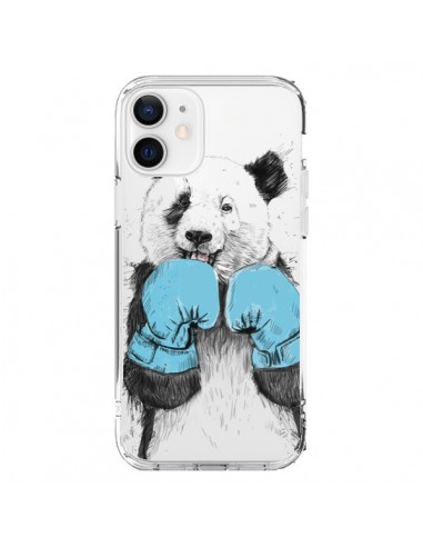 Cover iPhone 12 e 12 Pro Panda Vincitore Trasparente - Balazs Solti