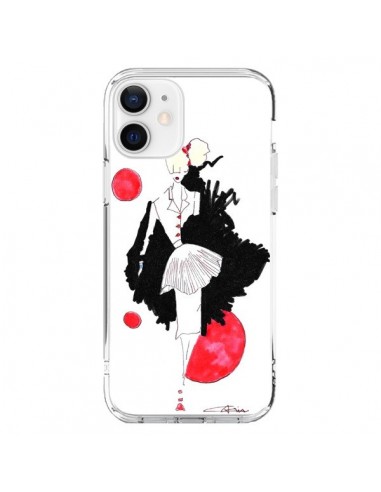 Coque iPhone 12 et 12 Pro Demoiselle Femme Fashion Mode Rouge - Cécile