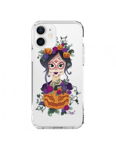 Coque iPhone 12 et 12 Pro Femme Closed Eyes Santa Muerte Transparente - Chapo