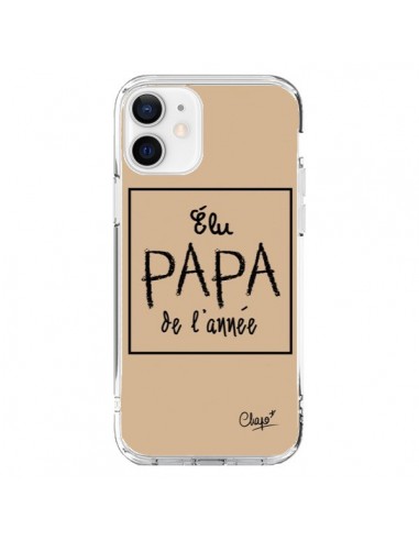 Coque iPhone 12 et 12 Pro Elu Papa de l'Année Beige - Chapo