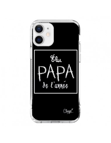 Coque iPhone 12 et 12 Pro Elu Papa de l'Année Noir - Chapo