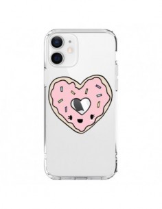 iPhone 12 and 12 Pro Case Donut Heart Pink Clear -...