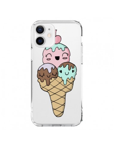 Coque iPhone 12 et 12 Pro Ice Cream Glace Summer Ete Cerise Transparente - Claudia Ramos