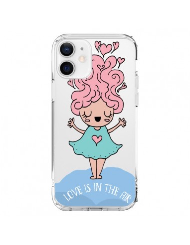 Coque iPhone 12 et 12 Pro Love Is In The Air Fillette Transparente - Claudia Ramos