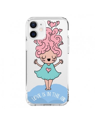 Cover iPhone 12 e 12 Pro Amore Is In The Air Ragazzina Trasparente - Claudia Ramos