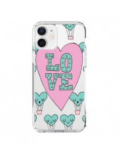 Coque iPhone 12 et 12 Pro Love Nuage Montgolfier...