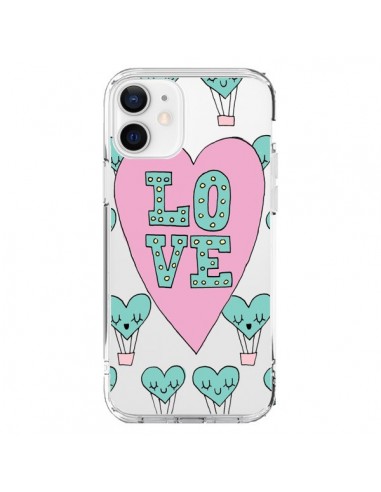 Coque iPhone 12 et 12 Pro Love Nuage Montgolfier Transparente - Claudia Ramos