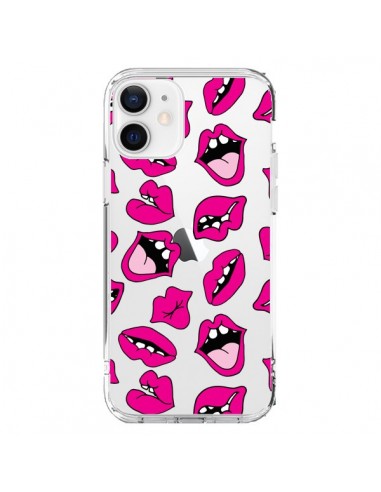 Coque iPhone 12 et 12 Pro Lèvres Lips Bouche Kiss Transparente - Claudia Ramos