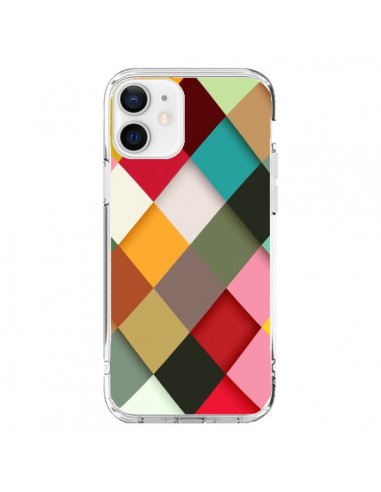 Coque iPhone 12 et 12 Pro Colorful Mosaique - Danny Ivan