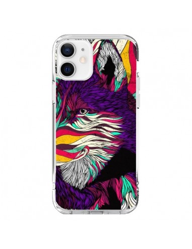 Coque iPhone 12 et 12 Pro Color Husky Chien Loup - Danny Ivan