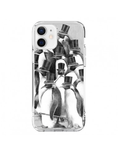 Coque iPhone 12 et 12 Pro Pingouins Gentlemen - Eric Fan