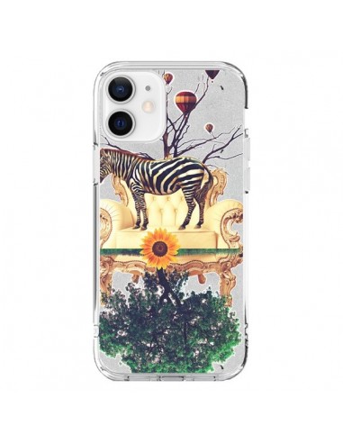 Coque iPhone 12 et 12 Pro Zebre The World - Eleaxart