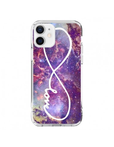 Coque iPhone 12 et 12 Pro Love Forever Infini Galaxy - Eleaxart