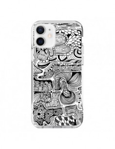 Coque iPhone 12 et 12 Pro Reflejo Reflet Noir et Blanc -...