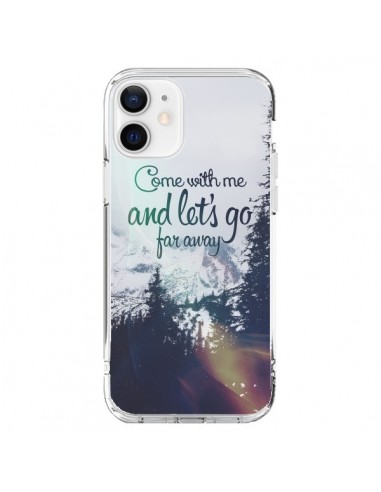 Cover iPhone 12 e 12 Pro Let's Go Far Away Neve - Eleaxart