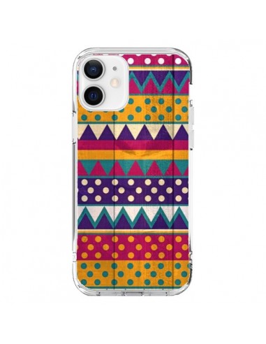 Coque iPhone 12 et 12 Pro Mexican Triangle Aztec Azteque - Eleaxart