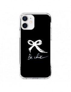 Coque iPhone 12 et 12 Pro Be Chic Noeud Papillon Blanc -...