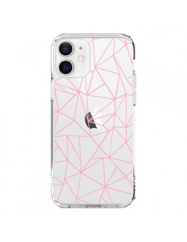 iPhone 12 and 12 Pro Case Lines Triangle Pink Clear - Project M