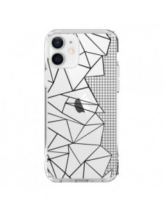 Coque iPhone 12 et 12 Pro Lignes Grilles Side Grid...