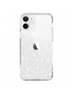 iPhone 12 and 12 Pro Case Lines Grid Abstract Black Clear...