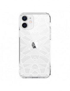 Coque iPhone 12 et 12 Pro Lignes Miroir Grilles Triangles...