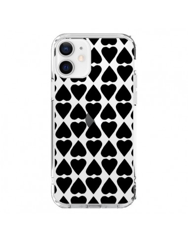 Cover iPhone 12 e 12 Pro Cuore Nero Trasparente - Project M