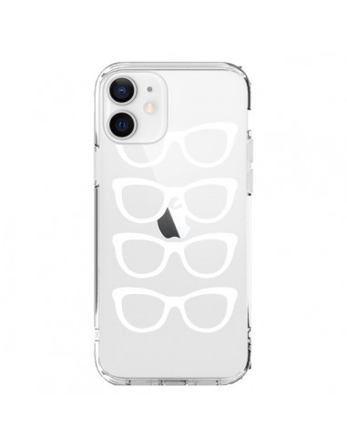 Coque iPhone 12 et 12 Pro Sunglasses Lunettes Soleil Blanc Transparente - Project M