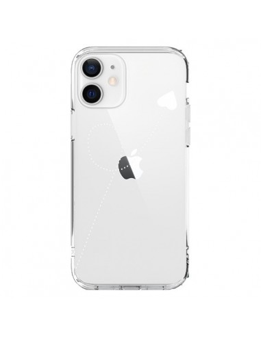 Coque iPhone 12 et 12 Pro Travel to your Heart Blanc Voyage Coeur Transparente - Project M