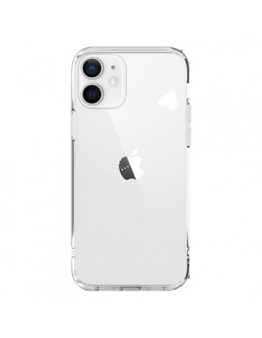 Cover iPhone 12 e 12 Pro Travel to your Heart Bianco Viaggio Cuore Trasparente - Project M