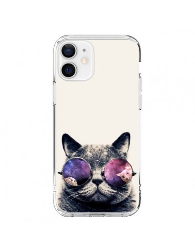 Cover iPhone 12 e 12 Pro Gatto con gli occhiali- Gusto NYC