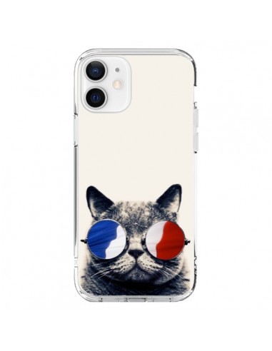 Coque iPhone 12 et 12 Pro Chat à lunettes françaises - Gusto NYC