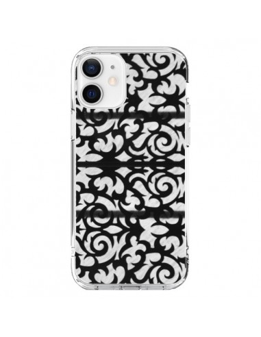 Coque iPhone 12 et 12 Pro Abstrait Noir et Blanc - Irene Sneddon