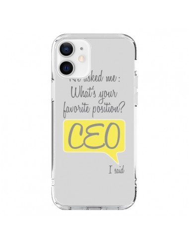Cover iPhone 12 e 12 Pro What's your favorite position CEO I said, Giallo - Shop Gasoline
