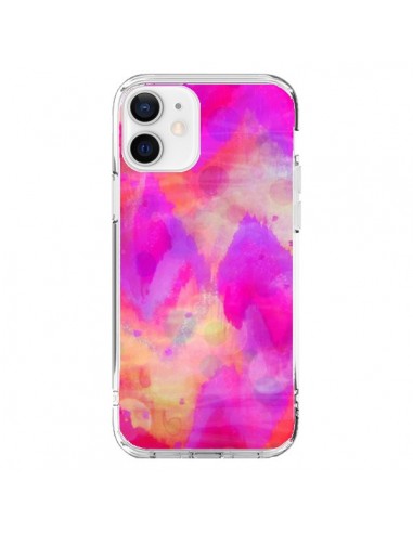 Coque iPhone 12 et 12 Pro Coeur Tribal Rose - Ebi Emporium