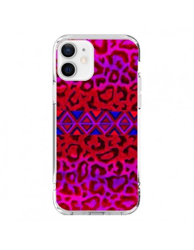 Coque iPhone 12 et 12 Pro Tribal Leopard Rouge - Ebi Emporium