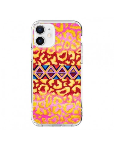 Coque iPhone 12 et 12 Pro Tribal Leopard Rose - Ebi Emporium