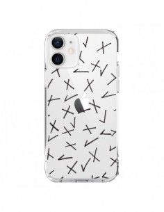Coque iPhone 12 et 12 Pro Cross Croix Check Transparente...