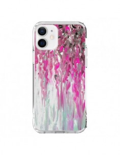 Cover iPhone 12 e 12 Pro Tempesta Rosa Trasparente - Ebi...