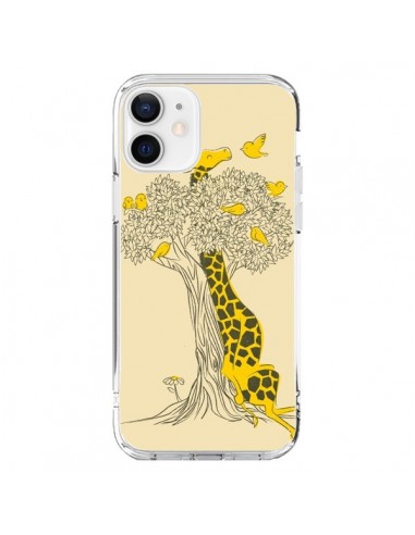 Coque iPhone 12 et 12 Pro Girafe Amis Oiseaux - Jay Fleck