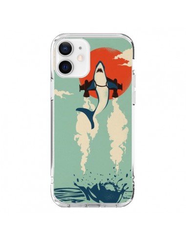Coque iPhone 12 et 12 Pro Requin Avion Volant - Jay Fleck