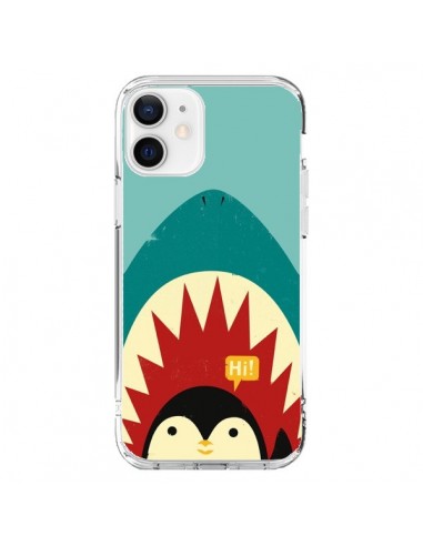Coque iPhone 12 et 12 Pro Pingouin Requin - Jay Fleck