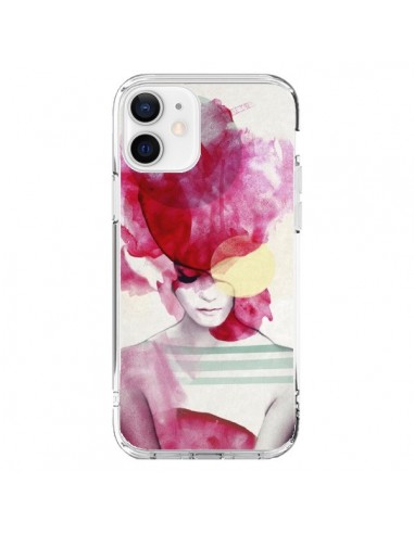 Coque iPhone 12 et 12 Pro Bright Pink Portrait Femme - Jenny Liz Rome