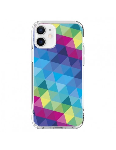 Coque iPhone 12 et 12 Pro Azteque Gheo Bleu - Javier Martinez