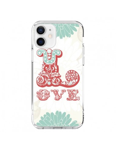 Coque iPhone 12 et 12 Pro Love Fleurs Flourish - Javier Martinez