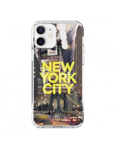 Coque iPhone 12 et 12 Pro New York City Jaune - Javier Martinez