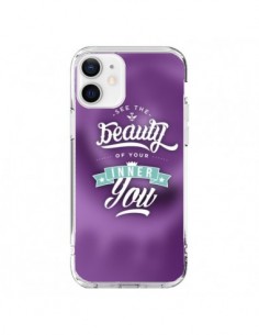Coque iPhone 12 et 12 Pro Beauty Violet - Javier Martinez