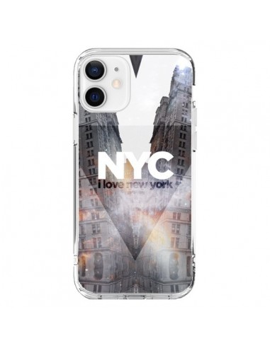 Cover iPhone 12 e 12 Pro I Love New York City Arancione - Javier Martinez
