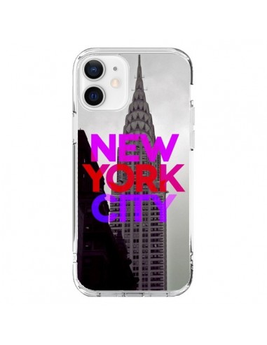 Coque iPhone 12 et 12 Pro New York City Rose Rouge - Javier Martinez