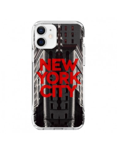 Coque iPhone 12 et 12 Pro New York City Rouge - Javier Martinez